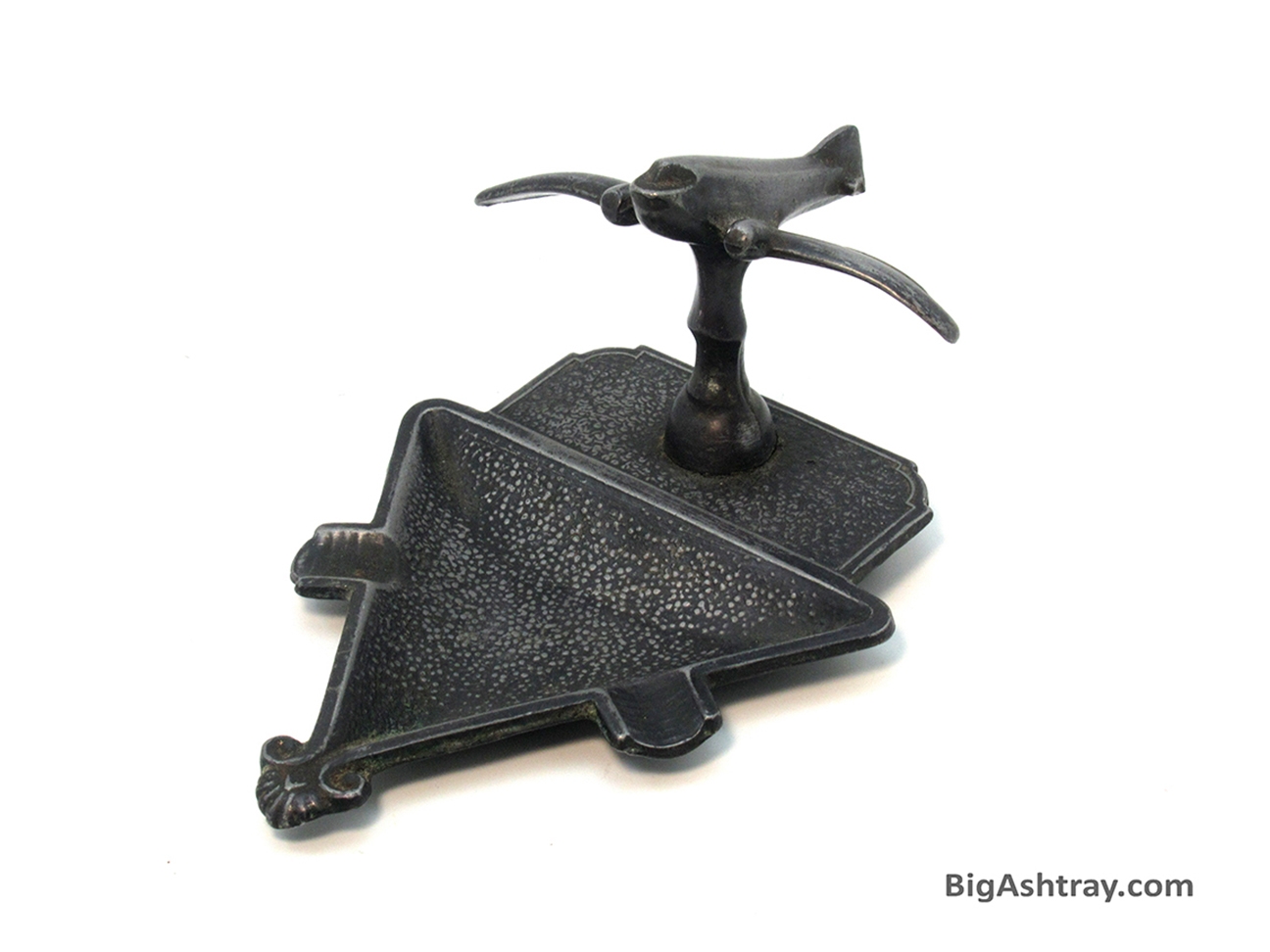 Antique Airplane Heavy Metal Ashtray Odd