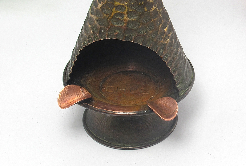 Antique Hammered Copper Ashtray Stove Made in Chile - Image 4
