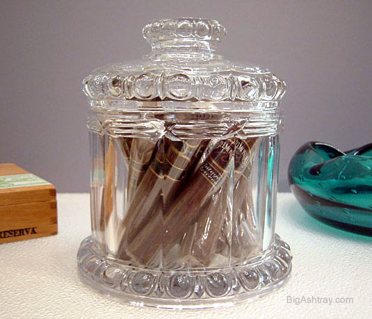 Antique Imperial Glass Humidor Canister Jar