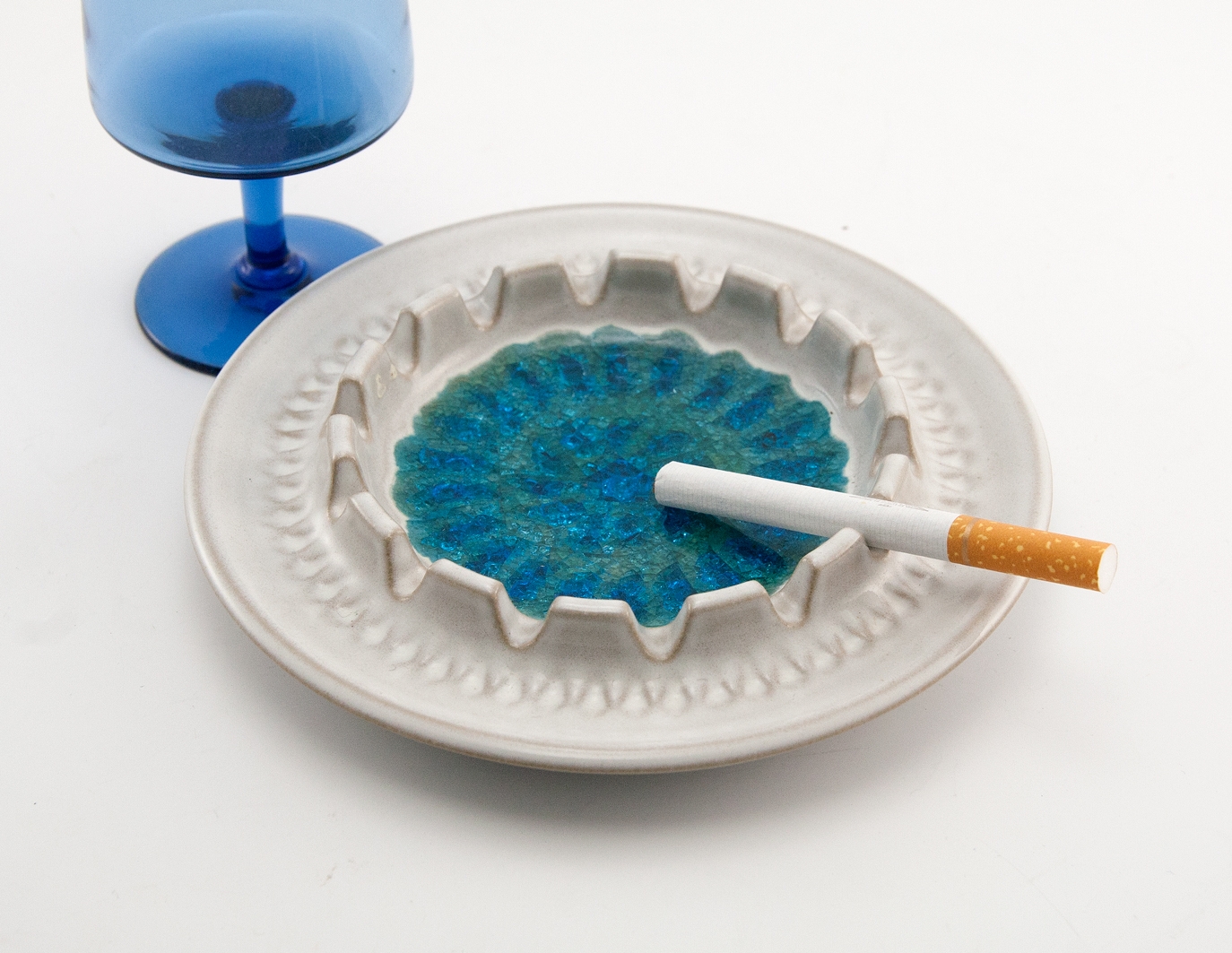 Robert Maxwell for Blenko Smoking Ashtray
