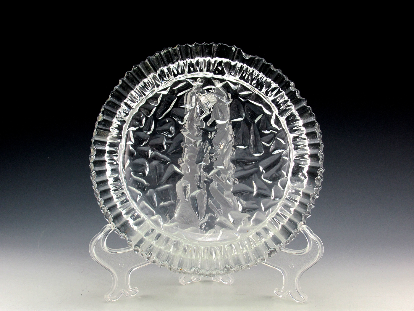 Ashtray Swedish Crystal Artic Ice by Skruf Vintage - Image 4