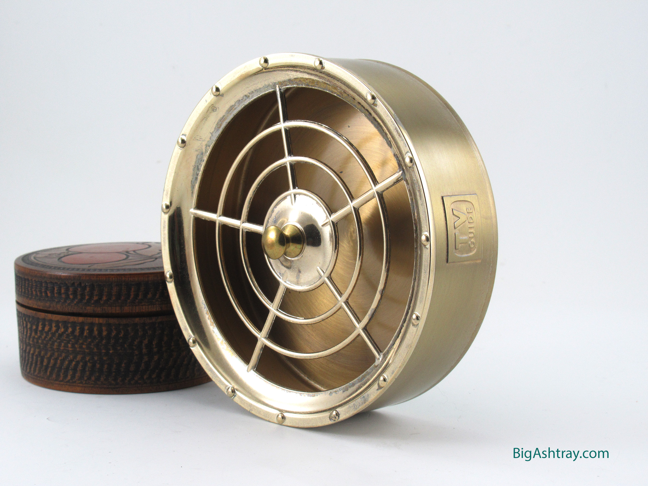Authentic Retro T.V. Guide Promotional Ashtray Can