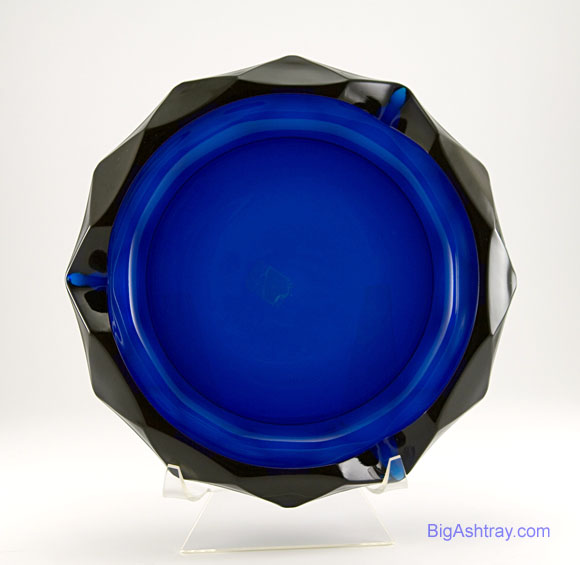 Beautiful Blue Diamond Ashtray by Viking Art Glass