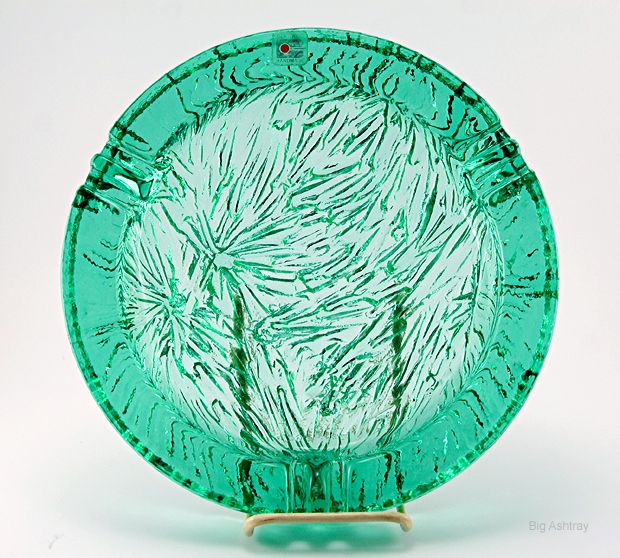 Blenko Art Glass Huge Ashtray in Sea Green