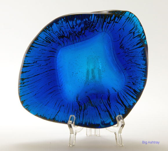 Blenko Freeform Art Glass Ash Bowl