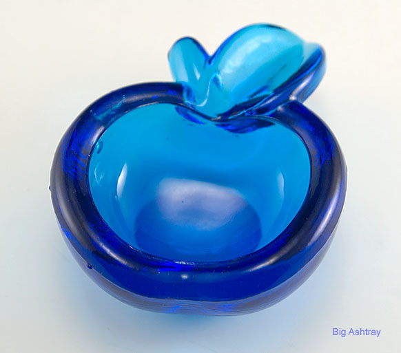 Blue Peach Depression Glass Ashtray