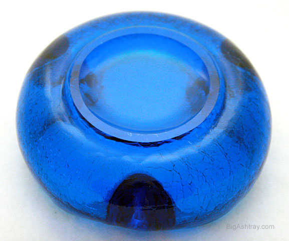 Cigar Bowl Ashtray in Bluenique Crackle Glass by Viking - Image 4