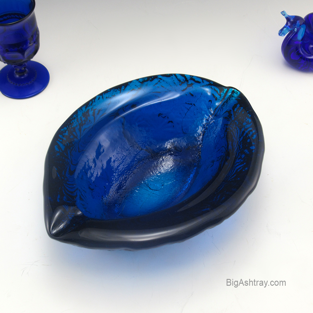 Rare Blenko Art Glass Textured Pattern Joel Myers 1967 Ashtray - Image 4