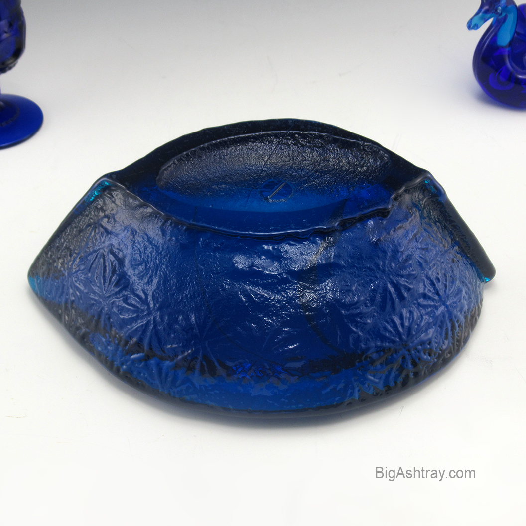 Rare Blenko Art Glass Textured Pattern Joel Myers 1967 Ashtray - Image 3