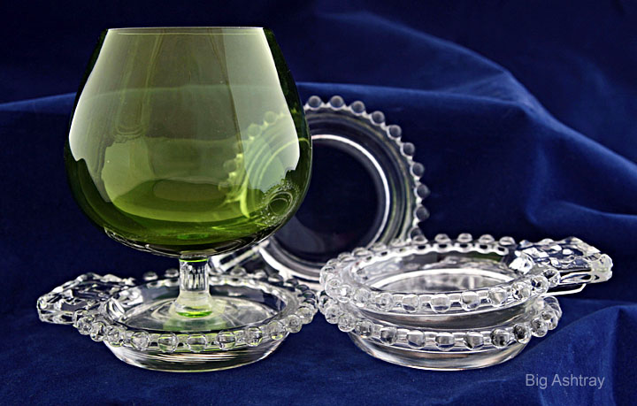 Candlewick Pattern by Imperial Ashtray Coaster Set of Four - Image 3