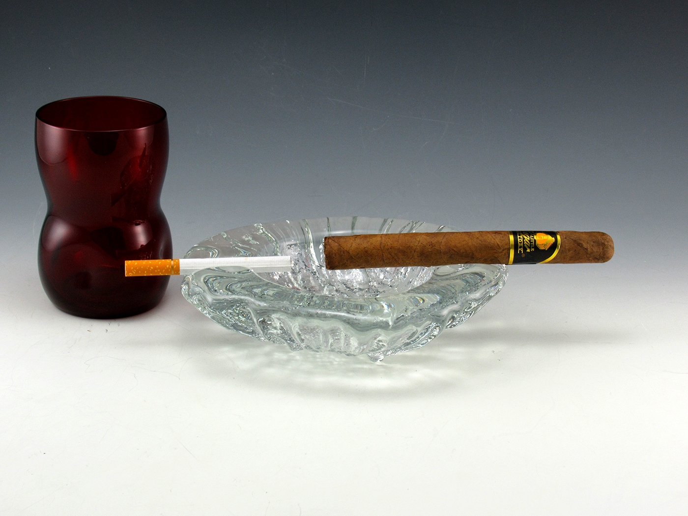 Blenko Art Glass Organic Form Ashtray Mid-20th Century - Image 4