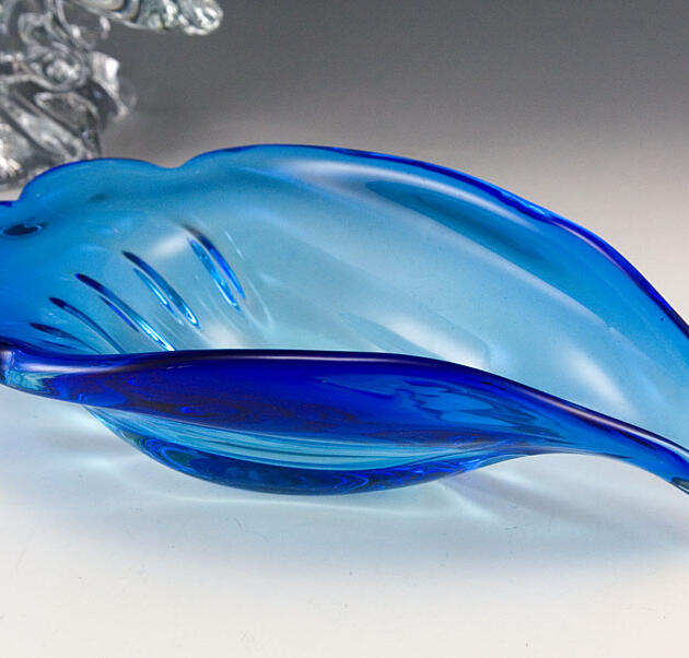 Beach Home Decor Art Glass Ashtray