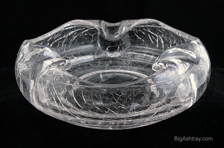 Clear Crackle Glass Vintage Cigar Ashtray by Viking - Image 7