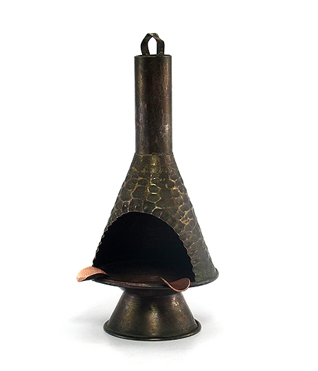 Antique Hammered Copper Ashtray Stove Made in Chile