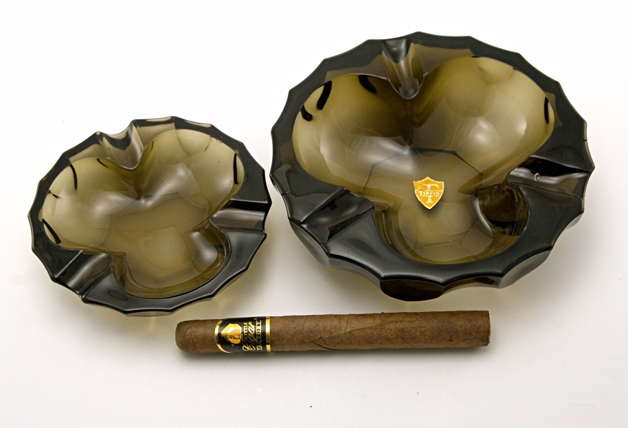 Quality Vintage Tiffin Crystal Ashtray Set by Tiffin USA