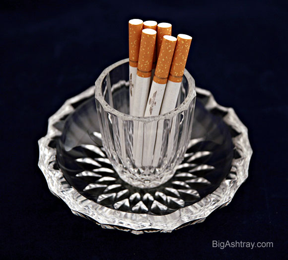 Crystal Smoke Set by Val St. Lambert Belgium