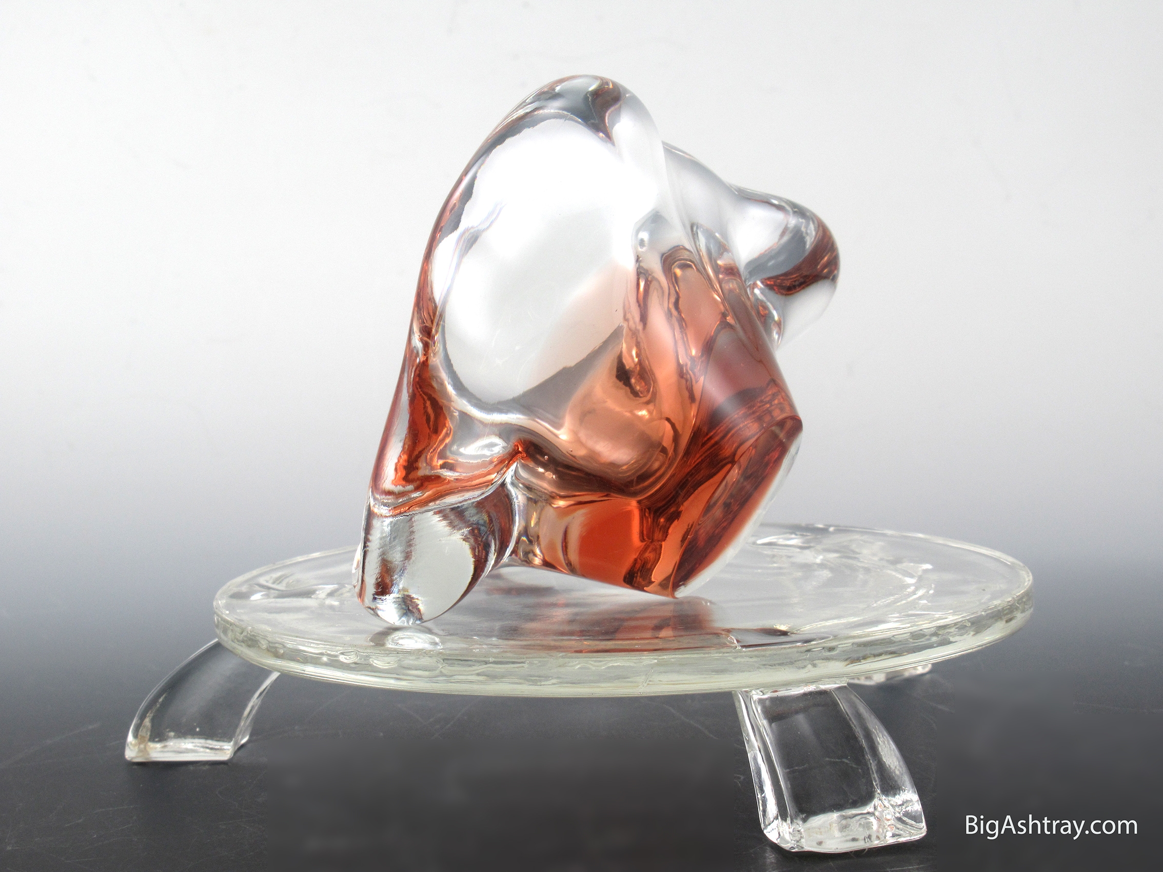Czech Art Glass Ashtray Bowl by Skrdlovice 1960s - Image 5