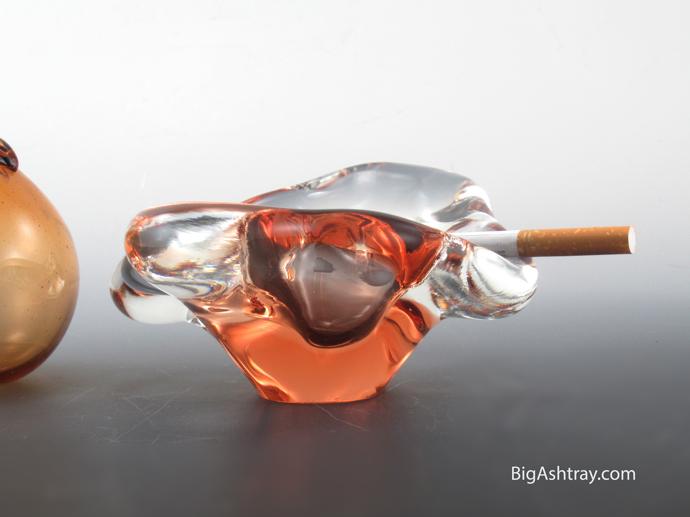 Czech Art Glass Ashtray Bowl by Skrdlovice 1960s