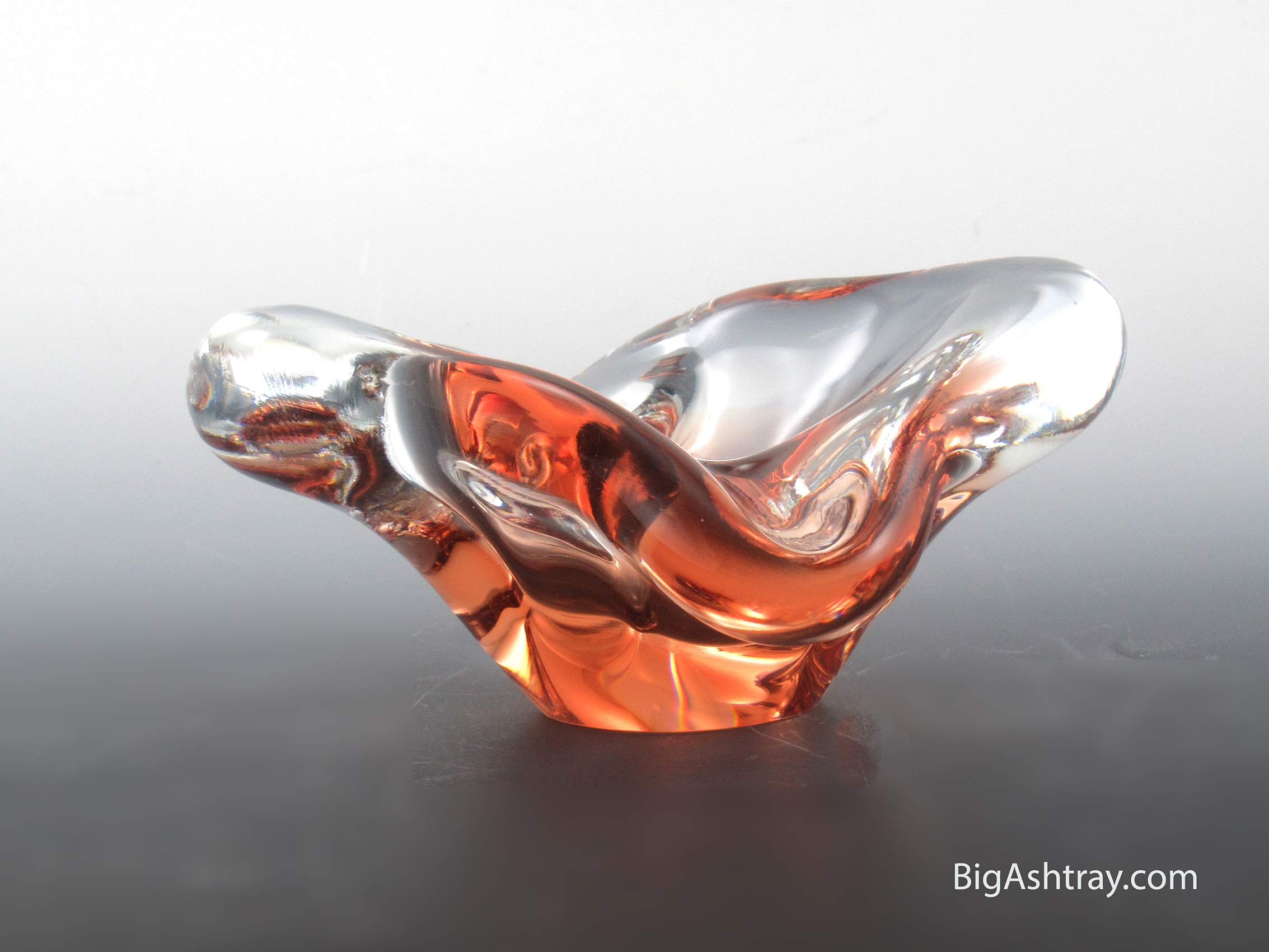 Czech Art Glass Ashtray Bowl by Skrdlovice 1960s - Image 4