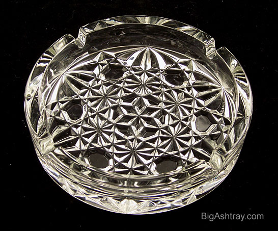 Daisy and Button Clear Pressed Glass Ashtray