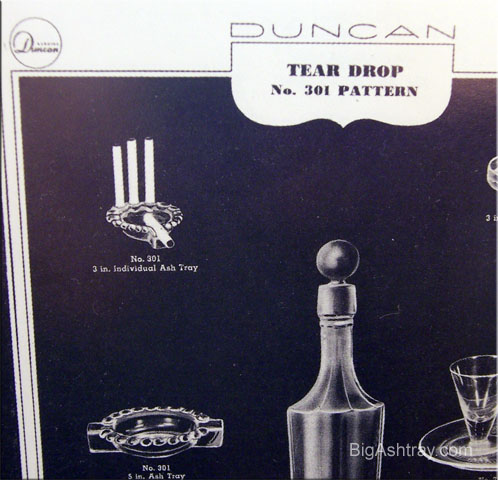 Duncan Glass Teardrop Personal Ashtray Set - Image 3