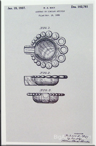 Duncan Glass Teardrop Personal Ashtray Set - Image 2