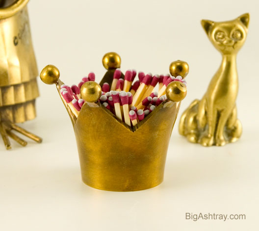 Eames Era Jester Crown Match Stick Paraphernalia Holder