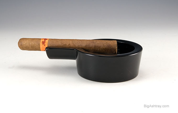 Single Cigar Ash Receiver with Long Wide Cradle Rest - Image 2