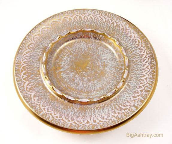 Elegant Gold and White Stangl Ashtray