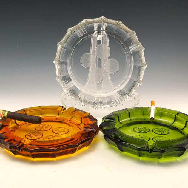 Fostoria Coin Glass Dual Size Rest Vintage Glass Ashtrays