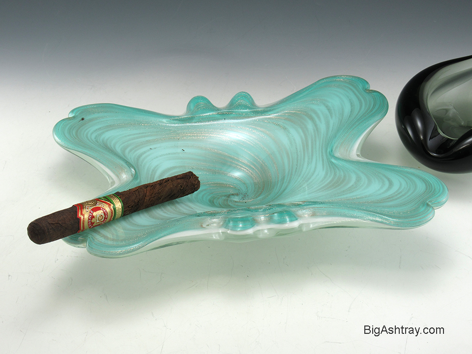 Fratelli Toso Murano Glass Vortex Butterfly Ashtray Bowl - Image 3