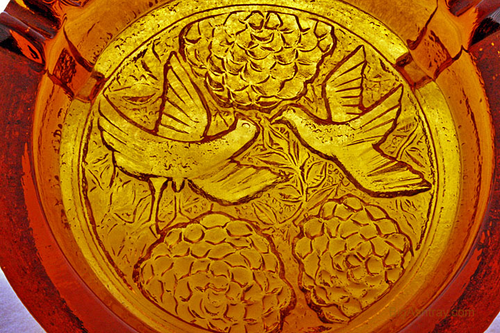 Giant Blenko Glass Chinese Classics Ashtray - Image 2