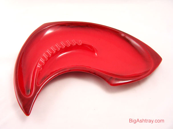 Giant Red Atomic Boomerang Ashtray