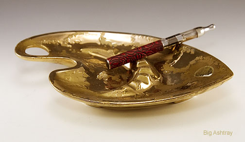 Savoy China Artist Palette Ashtray Dripping in Real Gold - Image 8