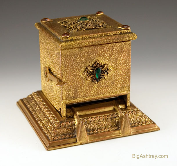 Golden Jeweled Mausoleum Smoke Dispenser Early 1900s