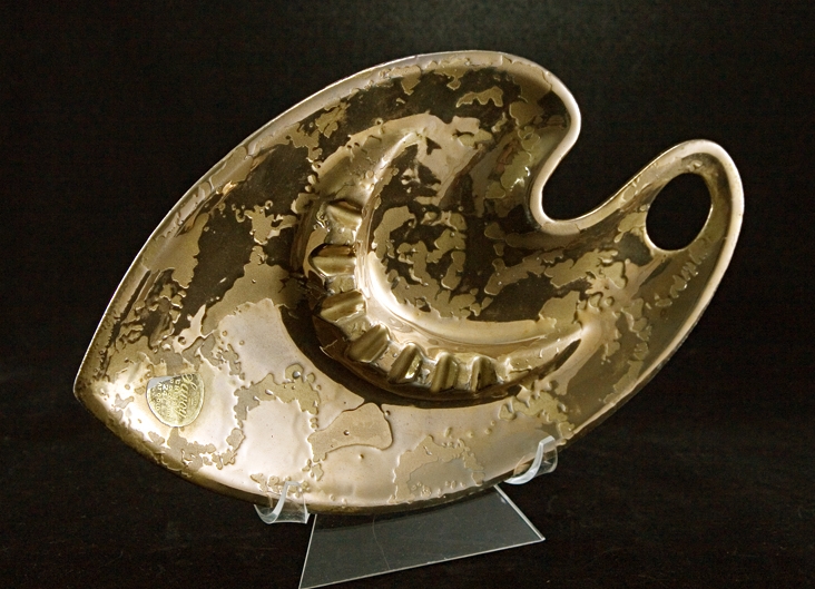 Savoy China Artist Palette Ashtray Dripping in Real Gold - Image 9