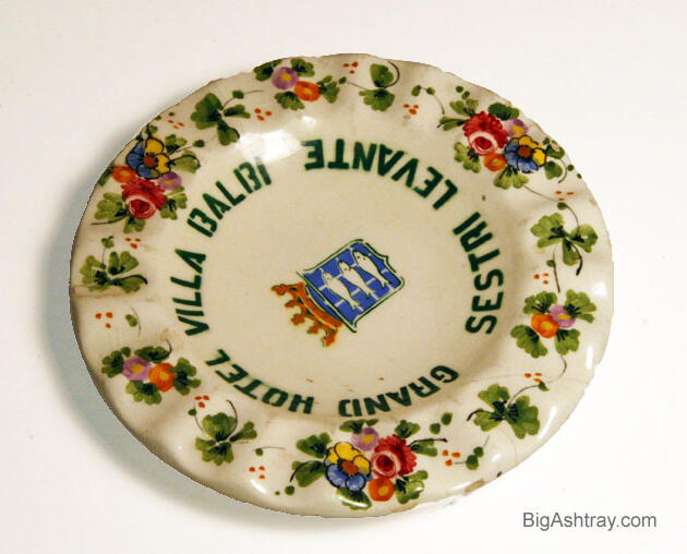 Grand Hotel Villa Balbi Majolica Ashtray