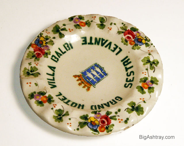 Grand Hotel Villa Balbi Majolica Ashtray