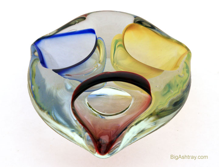 Hand Blown Italian Glass Alien Ashtray