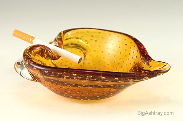 Hand Blown Murano Art Glass Ashtray Bowl