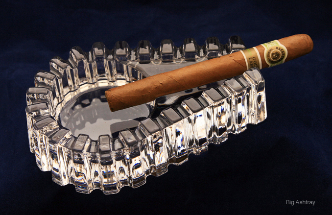 Heavy Crystal Art Deco Cigar Rest