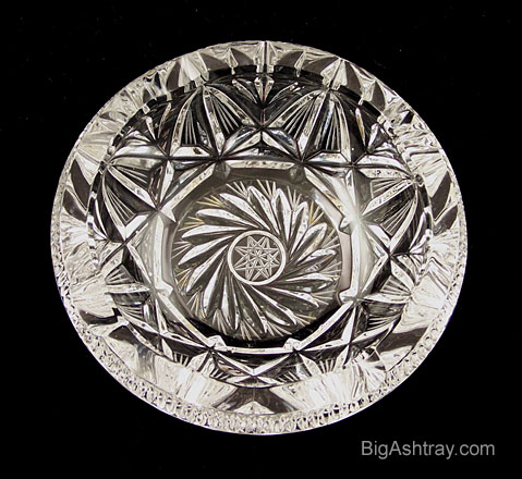 Heavy Vintage German Lead Crystal Ashtray