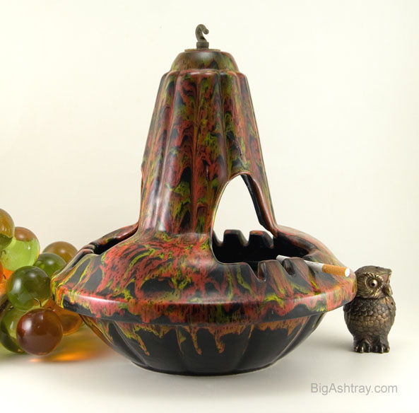 Hippie Era Studio Pottery Big Hanging Ashtray