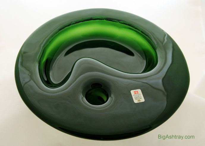 Holmegaard Art Glass Ikebana Wood Lake Bowl - Image 2