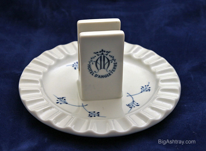 Hotel D'Angleterre Copenhagen Porcelain Ashtray Striker RARE