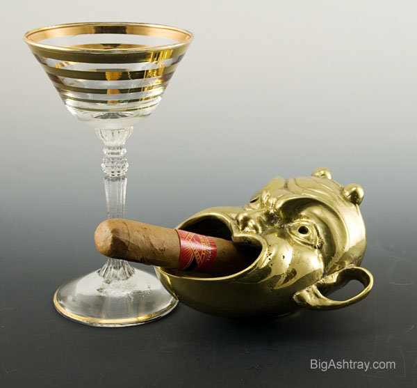 Howling Devil Vintage Brass Ashtray