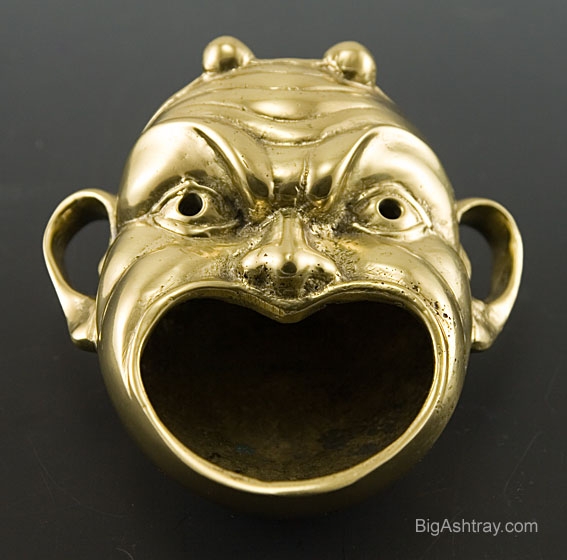 Howling Devil Vintage Brass Ashtray - Image 2