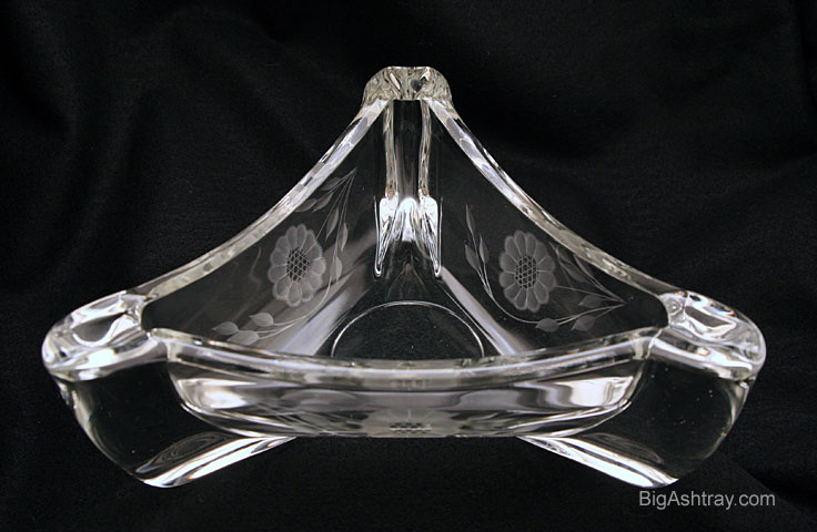 Huge Manganese Glass Cornflower Cigar Ashtray