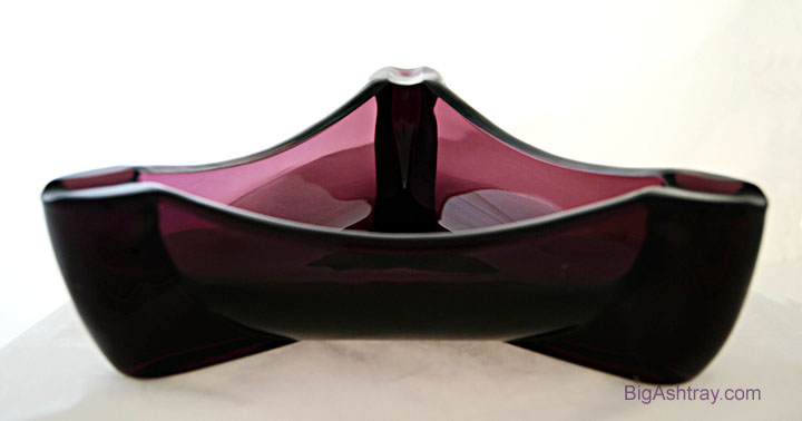 Immense Viking Amethyst Glass Cigar Ashtray - Image 3