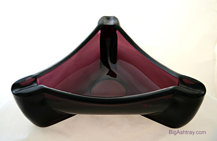 Immense Viking Amethyst Glass Cigar Ashtray
